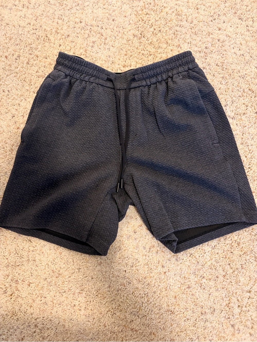 Lululemon Textured Double-Knit Cotton Shorts 7” - Grey Heather